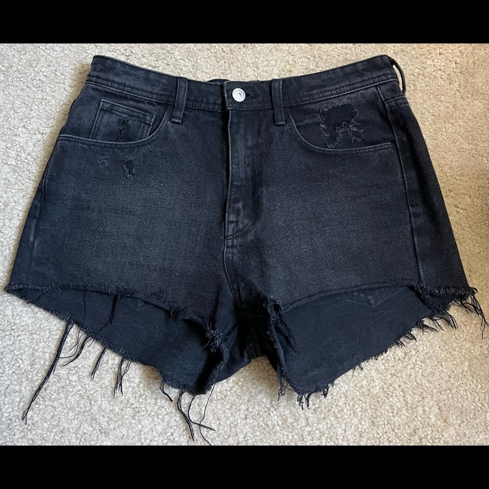 H&M Black Denim Shorts